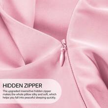 INFIIXSO Mulberry Silk Pillowcase For Hair And Skin, Silk Pillow Cases FQueen Size Set Of 2 With Hidden Zipper 20inchx30inch, Ultra Smooth And Soft Cooling Pillow Cases For Hot Sleepers(Pink, 2 Pack),2PackFQueen(20inchx30inch),Pink - 粉色 - 查看 6