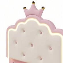 Kids Bed Frames, Headboards & Footboards - Pink + PU + 90cm*200cm - View 11