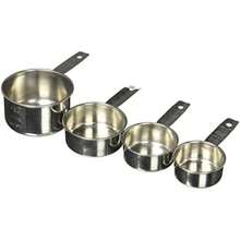 Crestware - Juego de tazas medidoras de acero inoxidable, cuarto de taza, tercer vaso, media taza, 1 taza medidas(default) - Multicolor - Ver 1