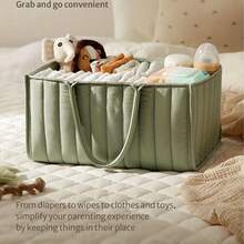 1-częściowa torba na pieluchy dla niemowląt, duża torba dla mamy, wysokiej jakości torba na pieluchy dla niemowląt, torba do szpitala położniczego, wodoodporna torba na pieluchy, jednokolorowa torba do przechowywania pieluch w pionowe paski - Wielokolorowe - Zobacz 10