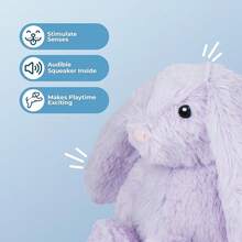 Best Pet Supplies Interactive Bunny Buddy Dog Toy With Crinkle And Squeaky Enrichment For Small And Medium Breed Puppies Or Dogs, Cute And Pl 11ush - Bunny (Purple), Small,Small,Bunny(Purple) - 兔子(紫色) - 查看 3