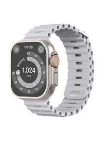 1条男女通用海洋主题柔软硅胶运动表带，适用于38mm、40mm、41mm、42mm、44mm、45mm、49mm的苹果手表，兼容Series 8、7、6、5、4、3、2、1、Ultra、SE等型号。 - 寶藍 - 查看 25