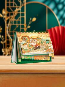 1 Lịch xoay hoạt hình năm Ngựa 2026 | Lịch lật mini dễ thương - Trang trí để bàn văn phòng | Đếm ngược ngày thi và lên kế hoạch tự giác cho học sinh - Nhiều màu - Xem 12