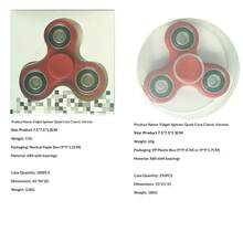 Metal Electroplated Tri-Spinner Long Spin Metal Bearing Upgraded Electroplated Version Adult Stress Relief Metal Texture Colorful Finger Spinner Birthday Gift Holiday Gift Perfect Gift Present - Multicolor - View 8