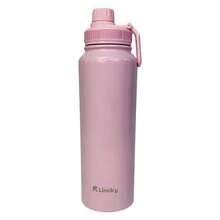 Termo de 1000ml Lincky. Vaso térmico para bebidas calientes y frías. Termos portátil de acero inoxidable ideal para viajes. - Rosa - Ver 7