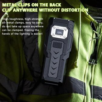 KENSUN 1 st högpresterande superljus 8LED-ficklampa kraftfull ficklampa linterna med magnetisk stark LED-camping nödljus sökljus ficklampa