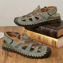 Men's Plus Size Sandals, Outdoor Casual Shoes, Unisex Sandals - Army Green - View 3
