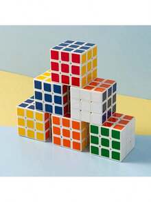 3x3光滑魔方拼图，5.3*5.3厘米，适合初学者，有助于智力开发，是节日/生日/完美礼物之选。 - 彩色 - 查看 5