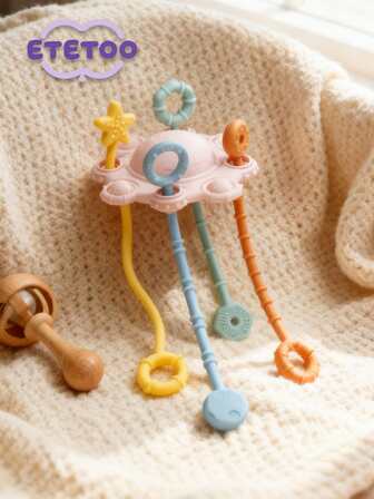 ETETOO 1件蒙特梭利感官玩具 - 益智抓握球玩具，男女宝宝皆宜，幼儿旅行玩具，适合18个月宝宝的蒙特梭利玩具