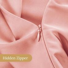 INFIIXSO Silk Pillow Cases 2 Pack Standard Size, Ultra Smooth & Soft Mulberry Silk Pillow Case For Hair And Skin, Breathable Cooling Silk Pillowcase With Hidden Zipper (Blush Pink, 20x26 Inches),2PackStandard(20inchX26inch),BlushPink - 腮紅粉色 - 查看 6
