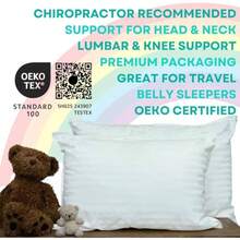 Pillows 2 - Pack u2013 300TC Soft Cotton, Down, Hypoallergenic Washable u2013 Above 4 Years Old 14x20in - White - inicial - Ver 9