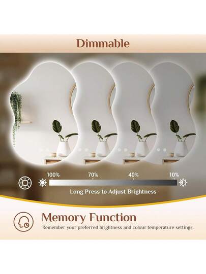 Bathroom Spiegel Lighting, Wand Mirror, Makeup LED Touch Switch, Tempered Glass, Anti Fog, Dimmable Verlichting view 5