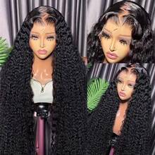 13*4 HD Lace Front Wig Jerry Curly Black Wig - 200% Density Natural Color Kinky Curly  Hair - Pre-Plucked Hairline And Baby Hairs - Ready To Wear Instantly Without Glue - Multiple Sizes Perfect For Women - #1B Jerry Curly Wig - 查看 5