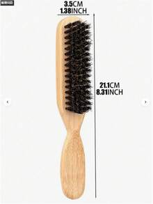 1pc Boar Bristle Hair Brush, Smooth Ponytail & Hair Bun, Eliminate Flyaways, Control Hair - Back Combing & Teasing Brush With Wide Rat Tail Comb And Sectioning Feature, Hair Styling Tool ,Hair Styling Kit ,Hair Tool Kit - Multicolor - View 8