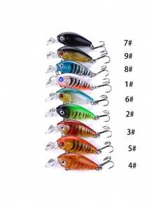 8pcs/1pc Premium Floating Crank Bait Minnow Fishing Lure Set - Realistic Topwater Artificial Bait For Successful Fishing