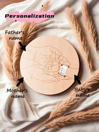 Newborn Baby Birth Hospital Bracelet Wristband Holder Laser Cut Personalized Baby Gift For Mothers Day Maternity Bracelet Engraved Keepsake