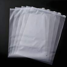 5/10PCS Frosted EVA Transparent PE Zipper Bags For Clothing And Clothing Storage Bags, Waterproof Packaging Bags For Clothes, Transparent Plastic Clothing Bags For Packaging T-Shirts, Shirts, Documents, And Clothes, Plastic Sealed Bags, Reusable Frosted Sealed Bags, Essential For Travel Classification And Organization, Out-Of-Season Clothing Storage Bags At Home ,Wardrobe,Travel Essential,(Styles Randomly Delivered)