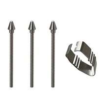 适用于三星 Galaxy Tab S10/S9/S8/S7/S6 系列 S Pen 和 S25/S24/S23/S22 Ultra 手机 S Pen 的塑料/金属笔尖替换装，包含笔尖、笔夹和收纳盒 - 彩色 - 查看 10