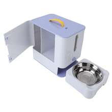 Caja de almacenamiento de comida para mascotas con recipiente de acero inoxidable, contenedor multifunción de gran capacidad para golosinas para gatos y perros. - 2L - Ver 5