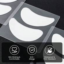 1 Pair/2 Pcs, 2025 New White Reusable Self-Adhesive Silicone Eye Pads, Suitable For Eyelash Extension, Eyelash Tinting, Eyelash Lifting, Silicone Eyelash Pad, Eyelash Extension Pad, Eyelash Pad, Eyelash Extension Pad - White - View 4