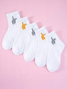 1/2/5 Pairs Cat Bell Pattern Casual Mid-Calf Socks, Ruffled Hem, Bubble Opening, Women Funny Cute Summer New Creative Abstract Cat Socks, Cute Cat, Egg-Shaped Bell Pattern Funny Boat Socks, Suitable For Summer Wear, 3D Cat Egg-Shaped Socks, Mid-Calf Socks, Cute Funny Cats - Comfortable Breathable, Suitable For Indoor And Outdoor Wear - Pink - View 5