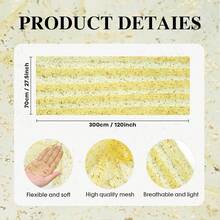 Light Yellow Gold Gauze Table Runner 120 Inch 10FT, Glitter Metallic Foil Sheer Dining Wedding Anniversary Holiday Birthday Table Decor For Home Party,28inchx120inch,Yellow - Màu vàng - Xem 7