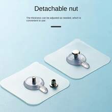 10/20pcs Transparent Frame Hooks, Heavy Duty Self-Adhesive Wall Hooks For Frames, Damage-Free Wall Hanging Hooks For Photos, Paintings, No Drilling Required, Suitable For Glass/Tile/Wood/Metal Walls, Strong Load-Bearing, Ideal For Hanging Paintings, Wedding Photos, Home Decor, Bathroom & Kitchen Storage Accessories, Multi-Purpose Organizer Hooks - Transparent - View 10