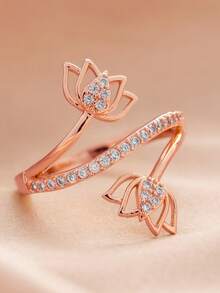 1 Pc Teen Elegant Cubic Zirconia Rings For Girls For Birthday Gifts For Party Jewelry Daily Decoration