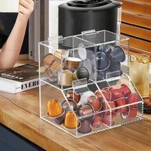 ONELUX 8611 - Almacenamiento transparente para capsulas de cafe organizador de soporte acrilico soporte para filtro de cafe soporte para capsulas para mostrador - Por supuesto - Ver 3