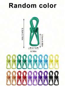 30pcs Chip Clips - Utility PVC-Coated Steel Clips For Sealing Food Packages, Chips Bags, Clothes & Paper - Pack Of 10 (Random Color) Dress Pants Shoes Jeans Boots Skirt,Beachwear,Spring,Minimalist,Summer Tops - màu sắc ngẫu nhiên - Xem 9