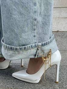 1 st klassisk modepersonlig konbrosch med tofs - Guld - Visa 3