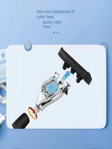 Men's Manual Safety Shaver, With 6 Layers Of Sharp Razor Blades For Smooth Shaving, An Ergonomic Manual Designed Shaving Tool That Provides An Instant Shaving Experience, Making You Feel Refreshed. It Is A Men's Shaving Tool That Is Easy To Clean, Easy To Install, Affordable And Durable.