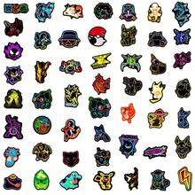 10/30/50pcs Neon Anime Pokemon Stickers, Pikachu Cartoon Stickers, Suitable For Fans, Unique Waterproof DIY Phone Skateboard Cute Stickers - Multicolor - View 6