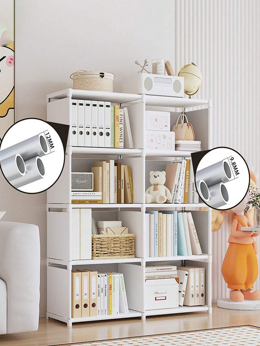 One 5/6-Layer Open Multi-Functional Shoe Rack, Bookshelf And Display Stand Storage Rack. It Is Convenient For Disassembling During The Holiday Season To Save Space, And Can Effectively Save Space To Help Organize And Store Various Items Such As Shoes, Books, Kitchenware, Snacks, Bottles And Jars, Towels And Tissue Boxes, Kitchen Supplies, Etc.