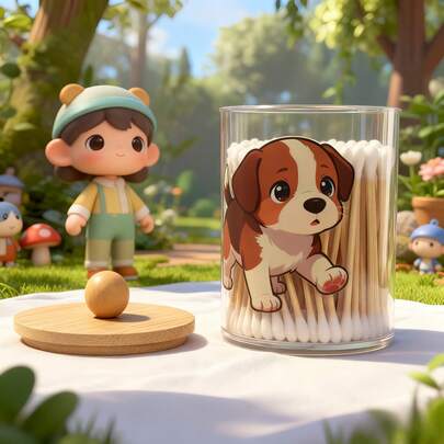 שקוף קוסמטי צמר גפן אחסון תיבת אחסון צנצנת אמבטיה ארגונית תיבת אקריליק צנצנת מודרני ופשוט עמיד לאבק רב תכליתי אחסון צנצנת מחלק