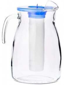 EstiloBorgonovo Artic - Jarra De Vidrio De 2.8 Lt Con Refrigerante Para Agua FríA, Jugo, LecheVersióN Mejorada