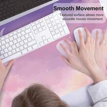 Colorful Star Pink Purple Waterproof Desk Mat, Cute Large Office Desk Pad For Girls Women, Non-Slip Computer Keyboard Mat, Gaming Mouse Pads Desk Décor, Kawaii Desk Accessories For Work 31.5"X15.7" - ColorH - 查看 4