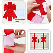 8/4/2pcs 2m Long New Year/Valentine's Day Bow Decor, Red Satin Ribbon, Suitable For New Year, Valentine's Day, Wedding Room Decoration, Holiday DIY Bow, Great For Bedroom, Window, Outdoor And Party Atmosphere Decoration - Multicolor - View 4