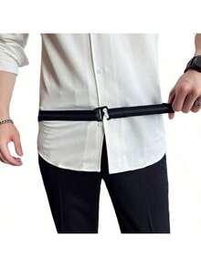 Unisex Black Shirt Stays, Keeps Shirt Tucked In, Adjustable Elastic Non-Slip Non-Wrinkle Shirt Garters With Locking Clips - Multicolor - View 3
