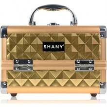Shany Cosmetics - Portafolios de maquillaje con espejo,(Casa dorado) - Multicolor - Ver 2