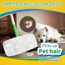4 White Reusable Mop Replacement Pads, A Mop Cloth That Can Be Used Both Dry And Wet, Suitable For Scenarios Such As Dormitories, Offices, Kitchens, And Bedrooms. It Is A Practical And Good Item For Daily Cleaning - 白色 - 查看 5