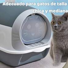 Caja de para Gatos con Capucha, Arenero para Gato Cerrado con Pala, Orinal Inodoro Gatito, Planta de Fcil de Limpiar, a Prueba de Olores, Antisalpicaduras, para Gatitos Gris - inicial - Ver 8