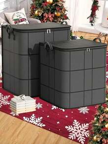 1/4pcs Black Thick Large Capacity Storage Bags, Phone Pouch, Wardrobe Organizer Bags, Bedding & Clothing Packing Bags, Foldable Portable Storage Bags, Suitable For Bedroom, Wardrobe, Under Bed, Living Room, Dorm, Clothing Organization Essential - Multicolor - View 4