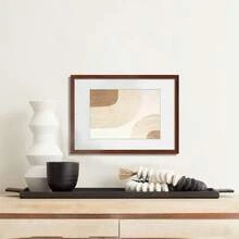 1个30x40厘米相框，A3证书框，A4海报框（不含衬垫），亚克力透明面板，适用于客厅、卧室、照片墙装饰，棕色相框，仅用于照片展示。 - 棕色 - 查看 6