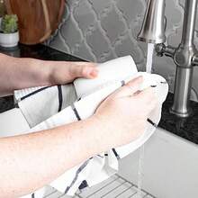 T-Fal Textiles 60959 - Paquete de 2 Toallas de Cocina de 100% algodón, Color , sólido/a Cuadros, Paquete de 2 Unidades (Paquete de 1)(Gris antracita) - Multicolor - Ver 4