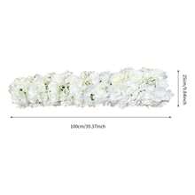 Artificial Dahlia Garland 100cm Silk Flowers With Hydrangeas & Roses For Weddings, Table Decorations & Gardens (White) - 白色 - 查看 3