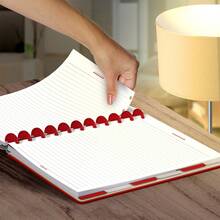 Disco Notebook + Iscool Hardcover 140 Sheets Smart Solid Colors - Red - View 11