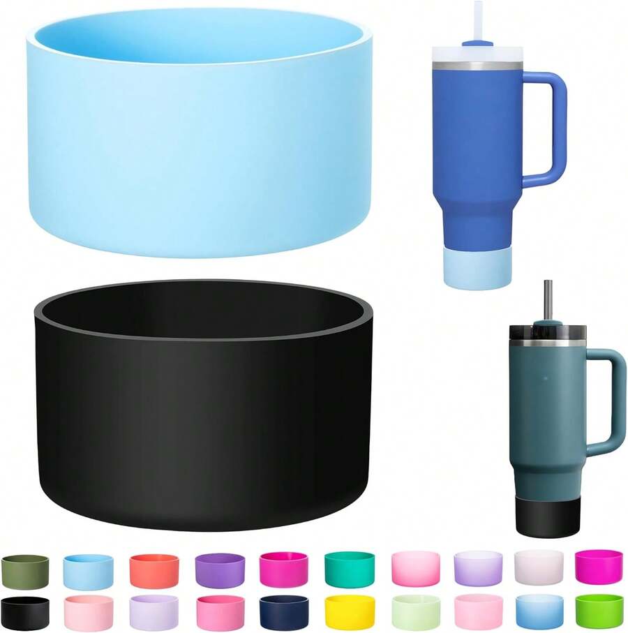 2-Pack Silicone Boot For 40 30 Oz Adventure Tumbler, IceFlow 30 20 Oz, Cup Protector - 藍色 - 查看 1