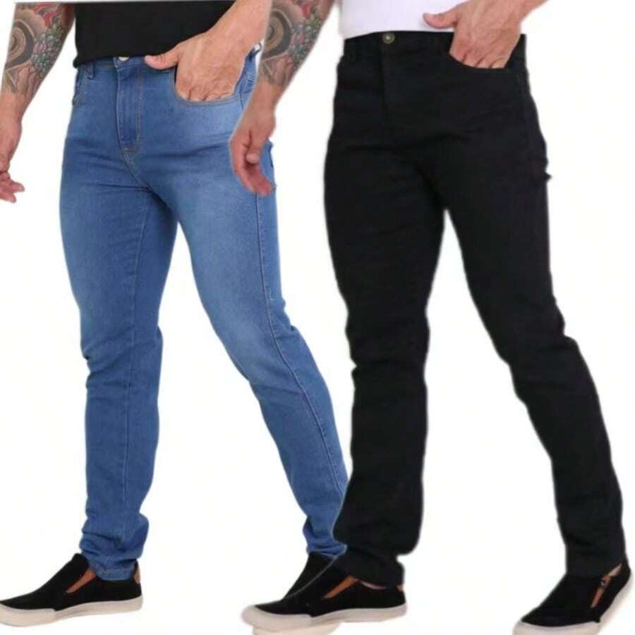 Kit Of 2 Jeans - Variety - Promotion - Men's - Immediate Shipping - Basic - Original - Premium Quality - Blue - View 1