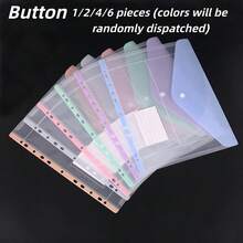 Una carpeta de archivo transparente de colores macaron (color aleatorio) con bolsillos perforados, álbum de almacenamiento de exámenes de estudiantes, bolsa de documentos de oficina, ideal para la escuela, la oficina, los suministros de estudio y el nuevo año escolar - Color de macarrón al azar - Ver 13